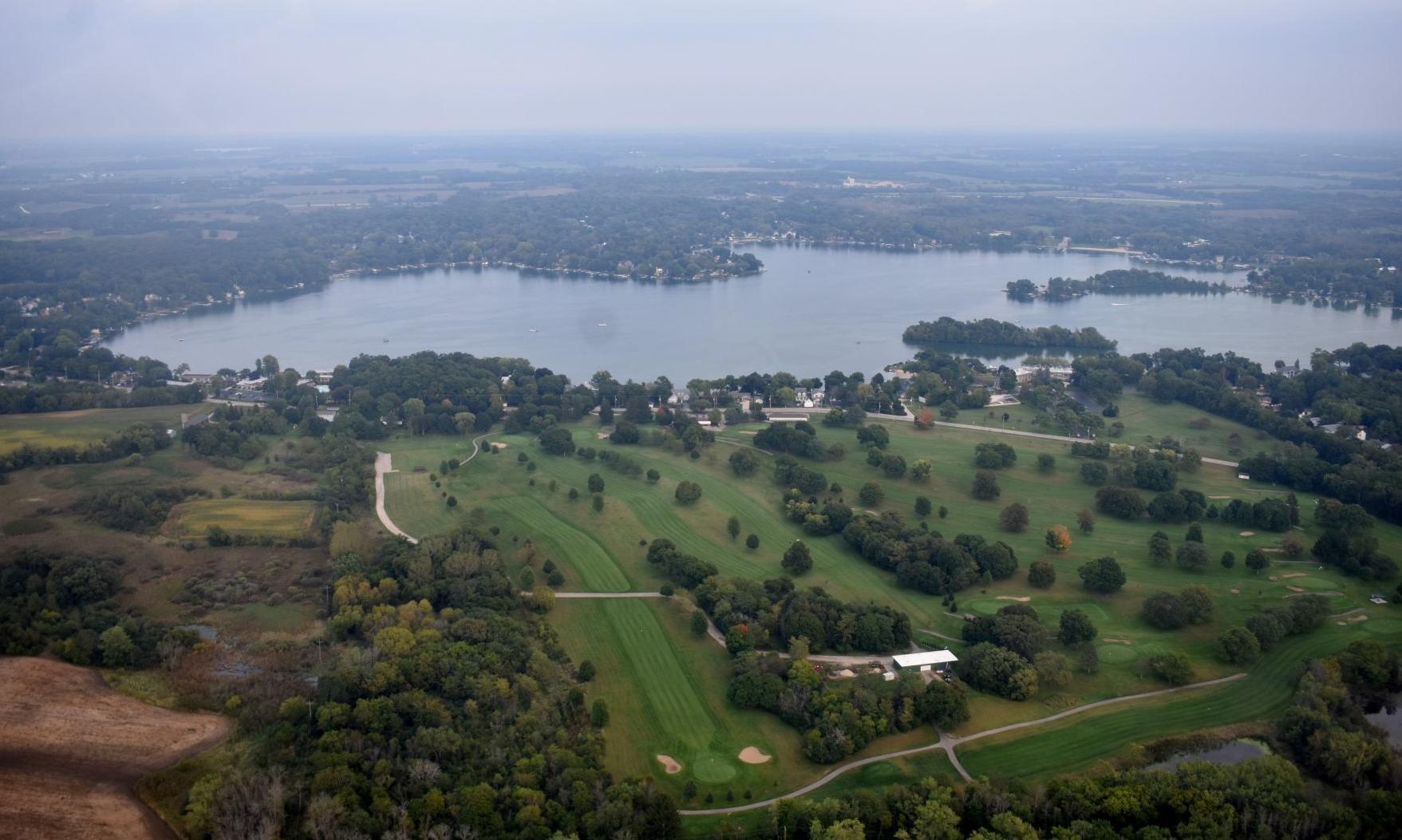 Browns Lake, aerial view